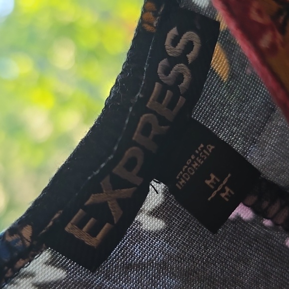 Express Black and Pink Floral Maxi Dress - Picture 3 of 3